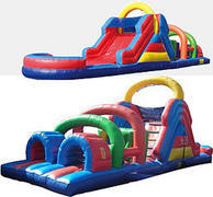 (B) 40ft Wet Dry Obstacle Course w/12ft slide - 2pc